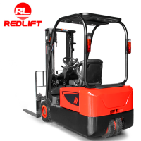 Three-wheel electric forklift dual wheel battery fork truck